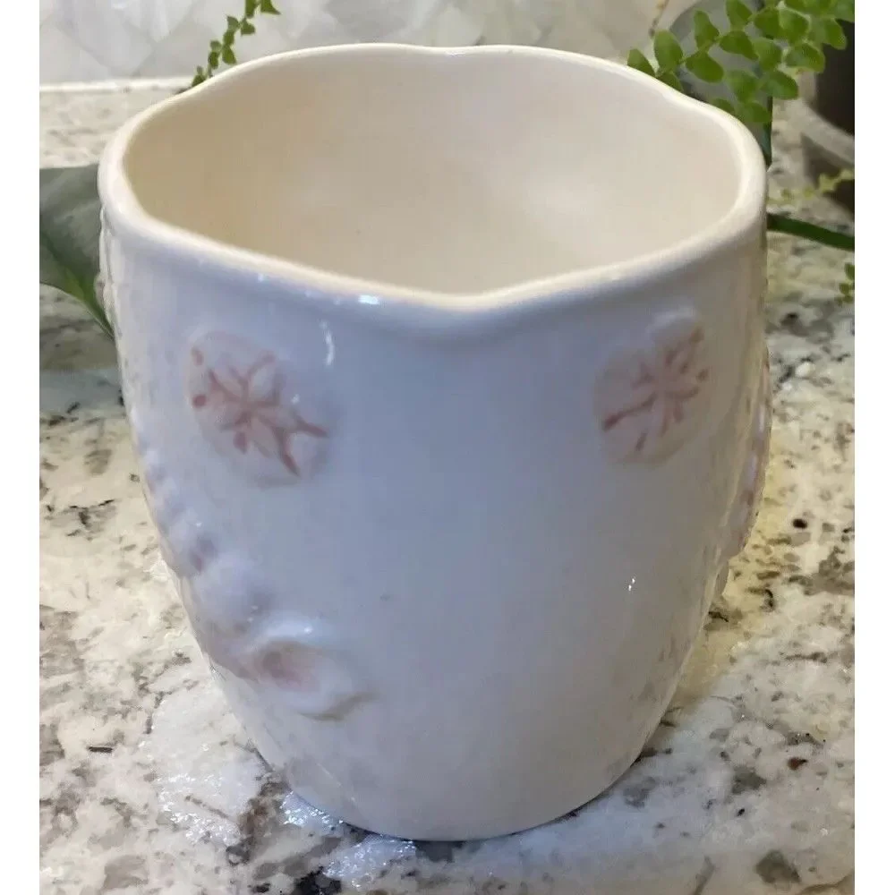 Vintage Otagiri Ceramic Bathroom Toothbrush Holder Soap Dish Tumbler Beach Shell